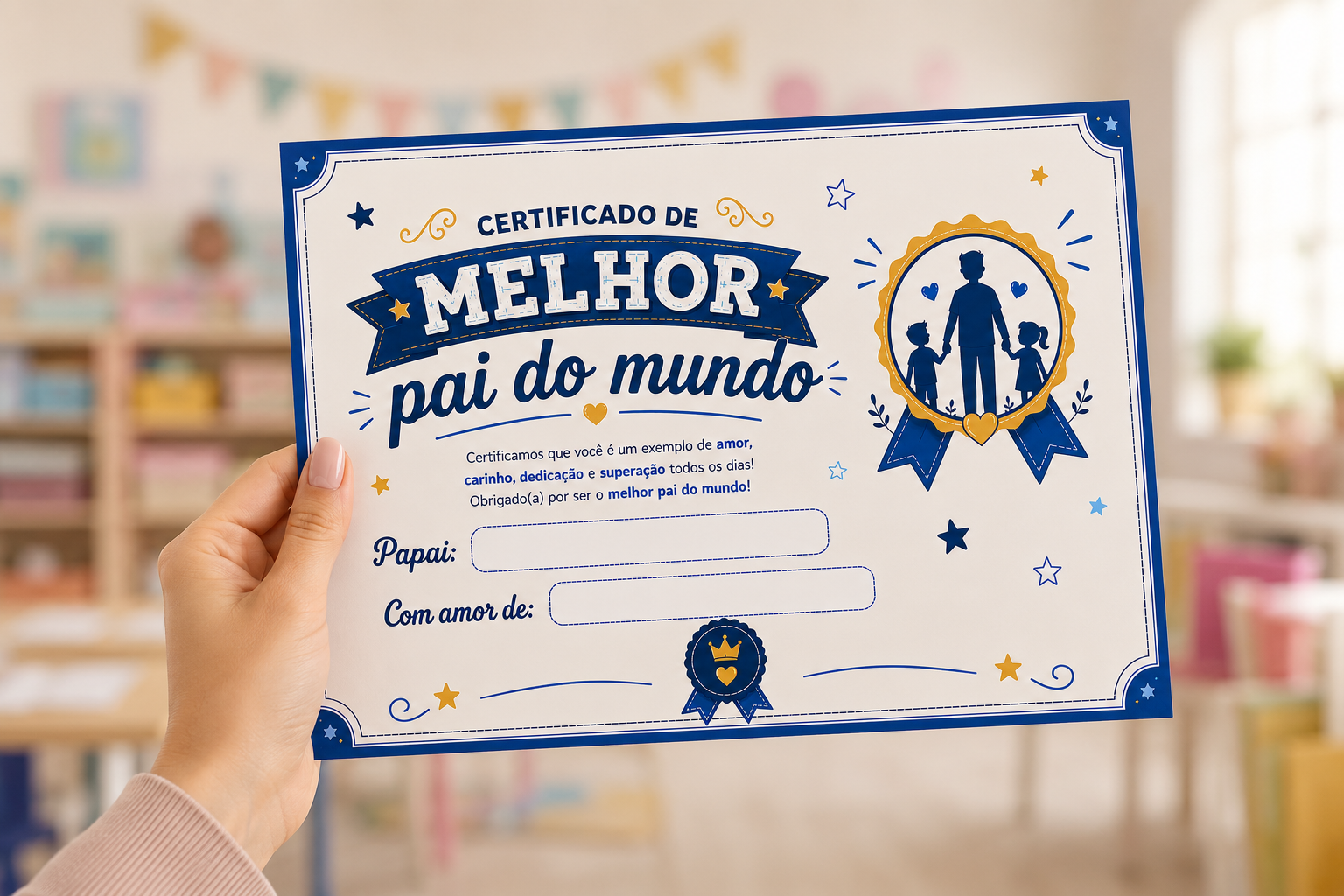 Certificado "Melhor Pai do Mundo"